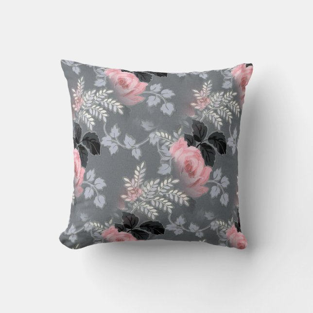 Light Pink Roses Cushion (Front)