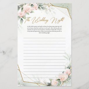 Light pink roses eucalyptus gold The Wedding Night