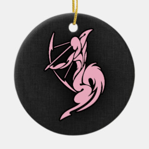 Light Pink Sagittarius Ceramic Ornament
