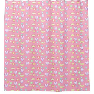 Light pink Shapes  Shower Curtain