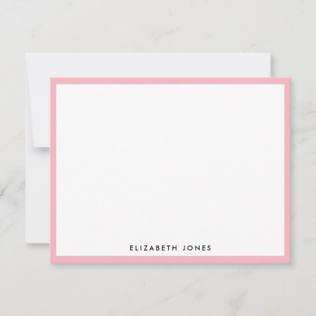 Light Pink Simple Modern Chic Classic Minimalist Card (Front)