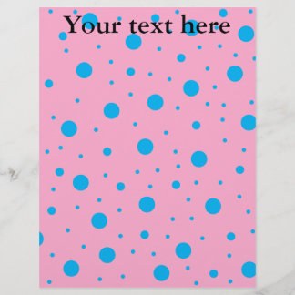 Light pink sky blue tiny and big polka dots