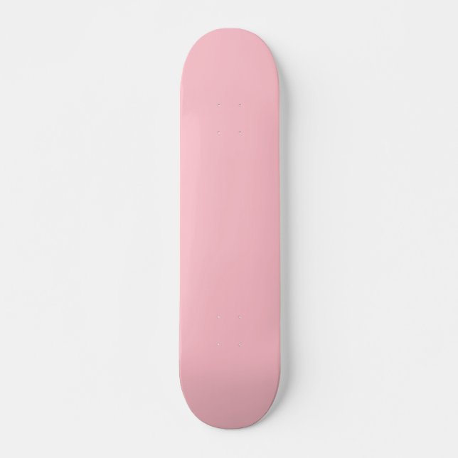 Light Pink Solid Colour Girly Pastel Skateboard (Front)