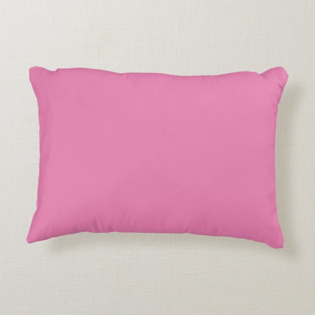 Light pink solid colour plain pillow (Back)