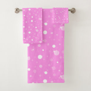 LIGHT PINK SPLATTER CUSTOM TOWEL SET
