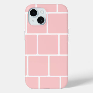 Light Pink Square Bricks iPhone 15 Case