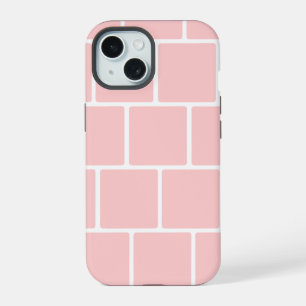 Light Pink Square Bricks iPhone 15 Case