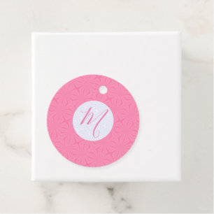 Light Pink Squiggly Squares Personalised Party Favour Tags