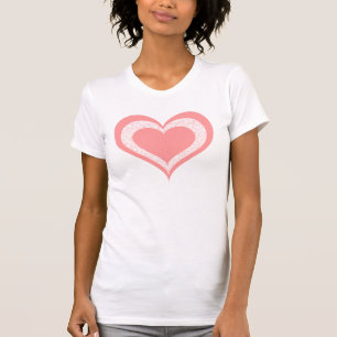 Light Pink & Swirly Heart Women's Tee