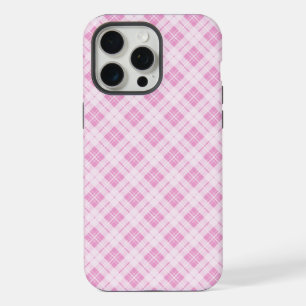 Light pink tartan Christmas holidays pattern iPhone 15 Pro Max Case