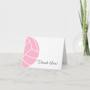 Light Pink Volleyball Thank You Card