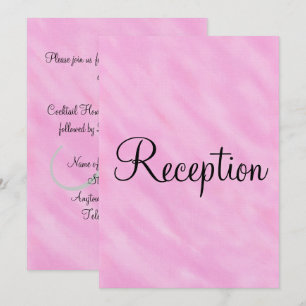 Light Pink Watercolor Wedding Reception Monogram Invitation