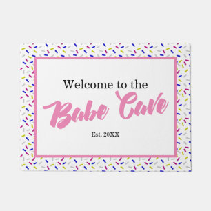 Light Pink Welcome to the Babe Cave Doormat