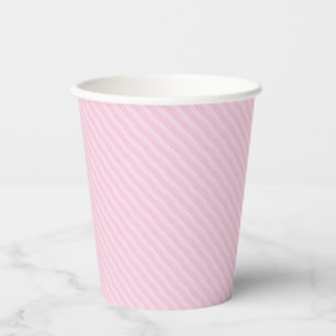 Light Pink White Fun Stripes Simply Elegant Paper Cups