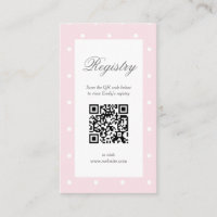 Light Pink & White Polka Dots Baby Shower Registry