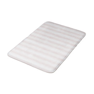 Light Pink White Stripes Bath Mat