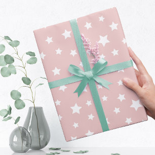 Light Pink With Star Pattern Wrapping Paper