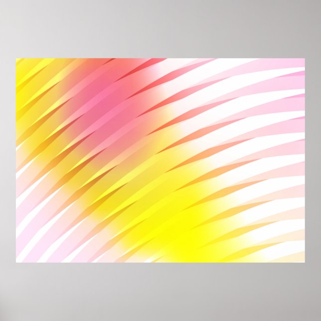 Light Pink, Yellow layout with flat lines. Blurred Poster (Front)