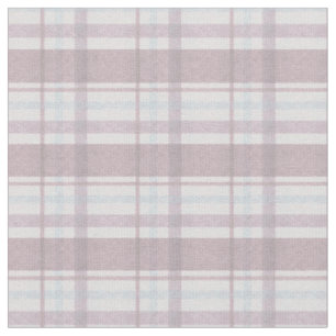 Light Pinkish Brown and Blue Plaid Fabric