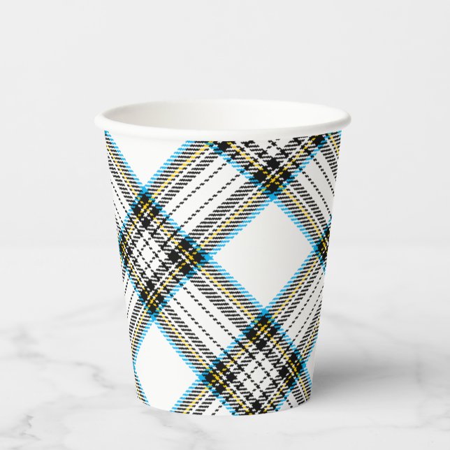 Light Plaid Paper Cup (Front)