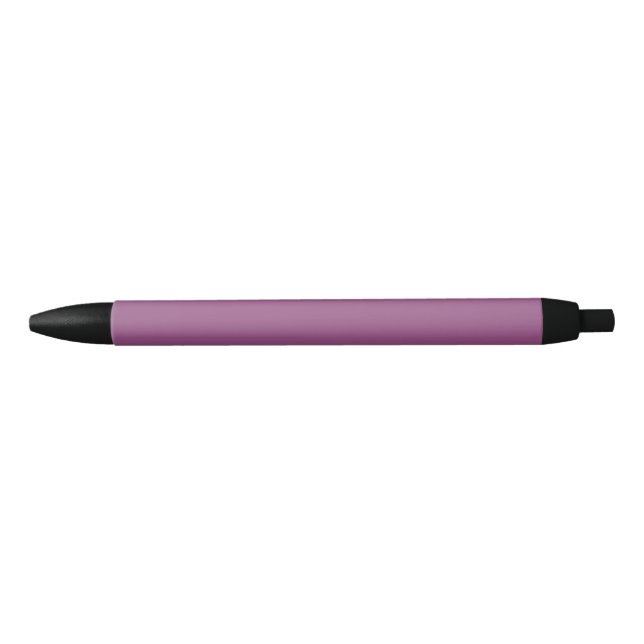 Light Plum Solid Colour, Elegant Minimalist Black Ink Pen (Front)
