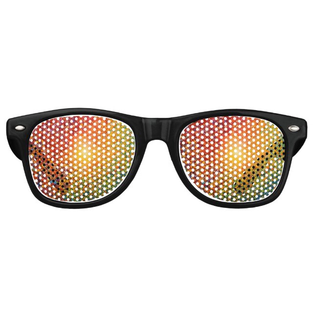 Light pointillism art retro sunglasses (Front)