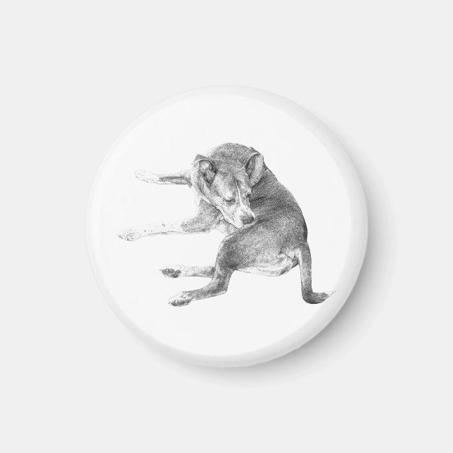 Light Pup Smile Magnet (Front)