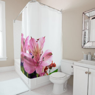 Light Purple Alstroemeria Shower Curtain