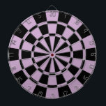 Light Purple And Black Dartboard<br><div class="desc">Light Purple And Black Dart Board</div>