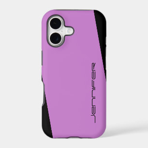 Light Purple and Black Simple Minimalist with Name