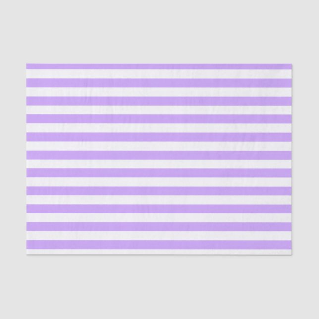 Light Purple and White Stripes Tissue Paper (Front)