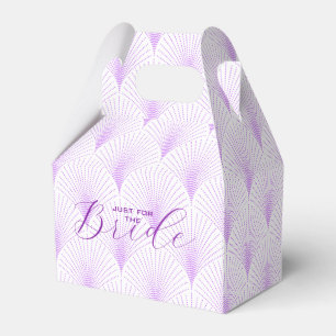Light Purple Art Deco Pattern Custom text Favour Box