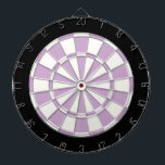 Light Purple Black And White Dartboard<br><div class="desc">Light Purple Black And White Dart Board</div>