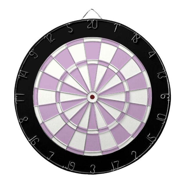Light Purple Black And White Dartboard (Front)