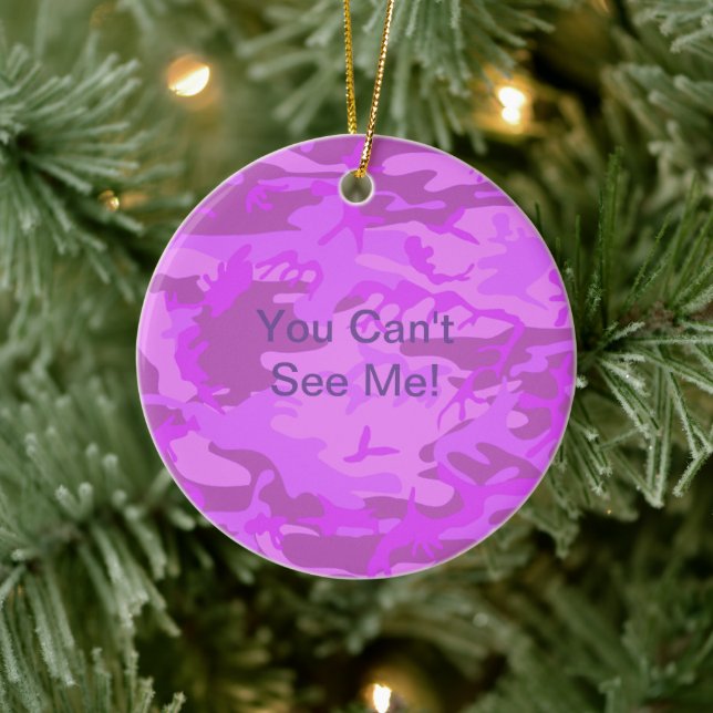 Light Purple Camouflage Ceramic Ornament (Tree)
