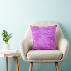 Light Purple Camouflage Cushion