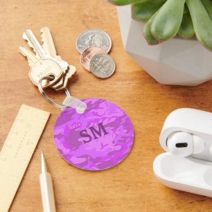 Light Purple Camouflage Key Ring
