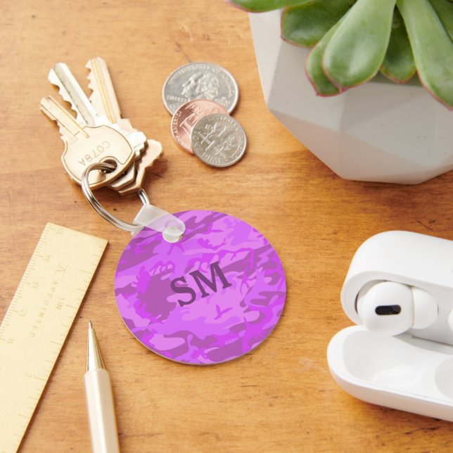 Light Purple Camouflage Key Ring (Desk)