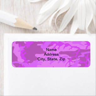 Light Purple Camouflage Return Address Return Address Label
