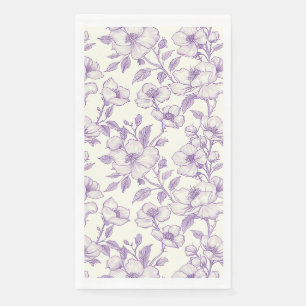 Light Purple Chinoiserie Floral Napkin