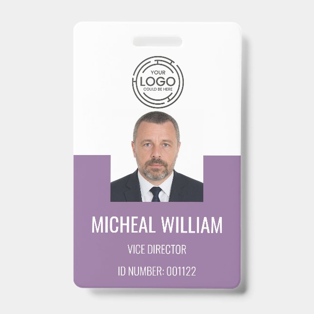 Light Purple Corporate ID Badge (Front)