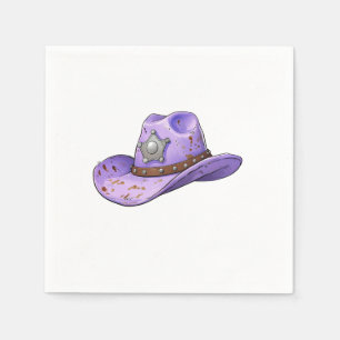 Light Purple Cowgirl Hat Napkin