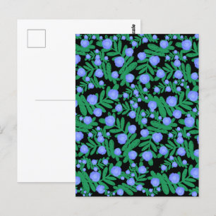 Light Purple Floral Flowers And Green Leaf Plants Postcard