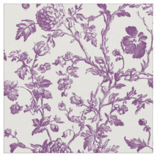Light Purple Floral Toile Fabric
