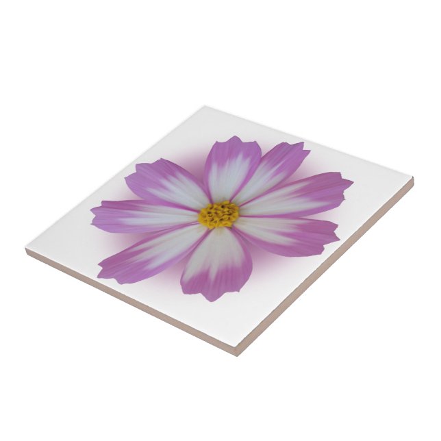 Light purple flower ceramic tile (Side)