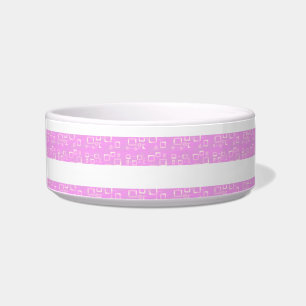 Light Purple Geometric Stripes Bowl