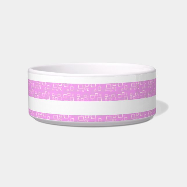 Light Purple Geometric Stripes  Bowl (Front)