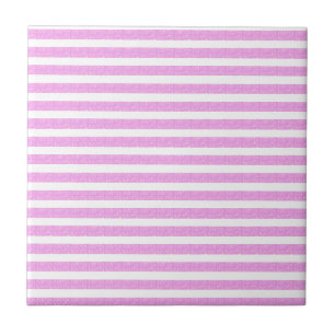 Light Purple Geometric Stripes  Ceramic Tile