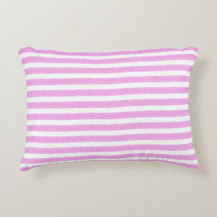 Light Purple Geometric Stripes Decorative Cushion
