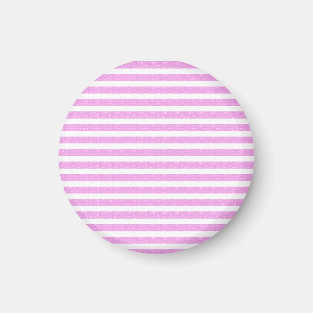 Light Purple Geometric Stripes  Magnet (Front)